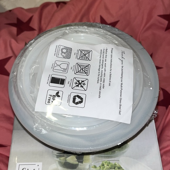 Charleston Wrap Home- Glass Prep/ Storage Bowls & Lids (3) Sets of 5.. $25each - Picture 4 of 6
